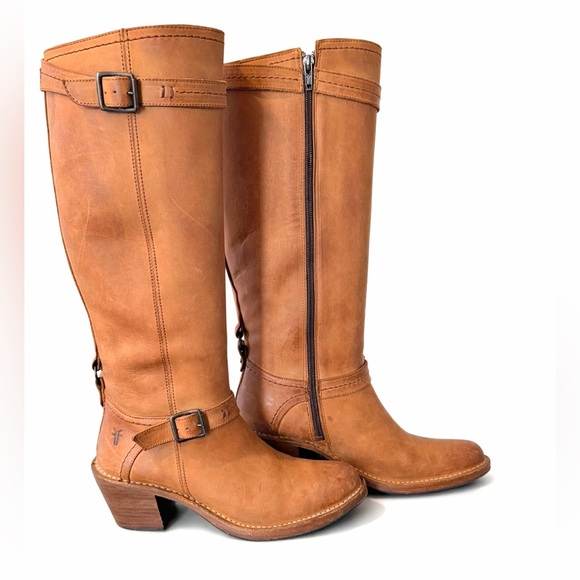 Frye Shoes - EUC Frye Veronica Slouch Leather Camel/Tan Tall Boot/Purchased 2008